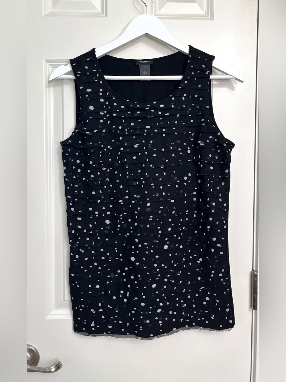Ann Taylor Sleeveless Ruffle Blouse